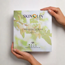 Skinolin Anti-Ageing Facial Kit box, front of pack, six uni-dose professional facials