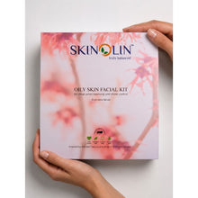 Skinolin Oily Skin Facial Kit box, front of pack, six uni-dose professional facials